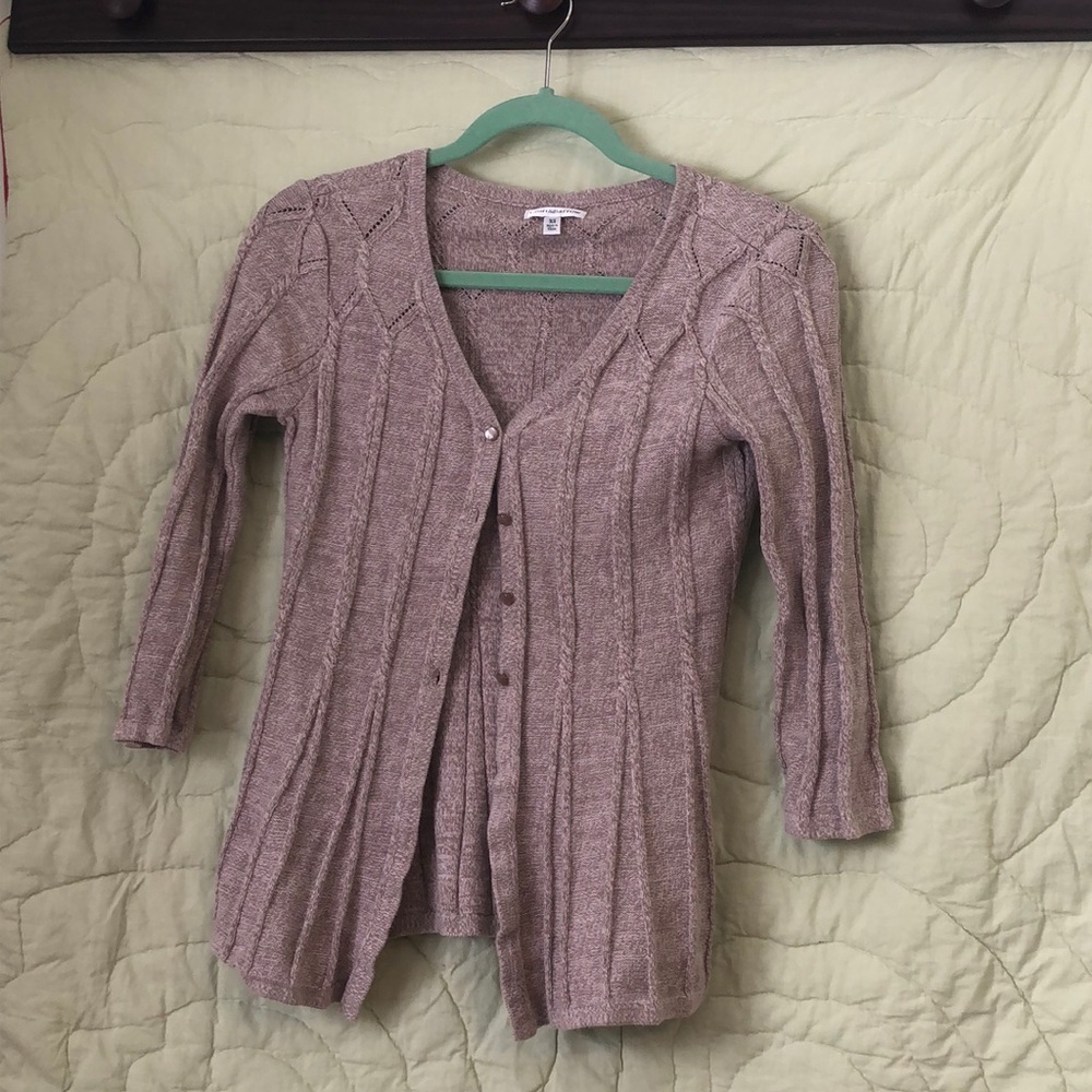 Croft & Barrow heathered 4-button cardigan, XS